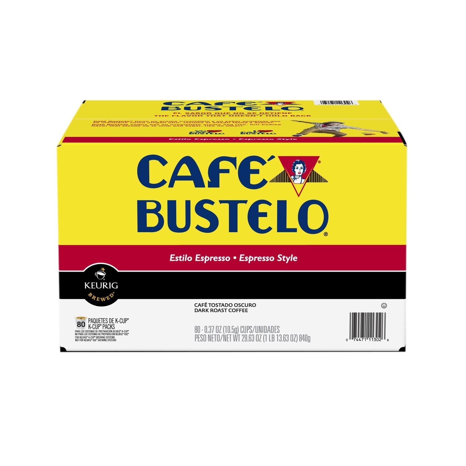 Café Bustelo Coffee Espresso Style K-Cups, Dark Roast, 80 ct.-UPStoxs