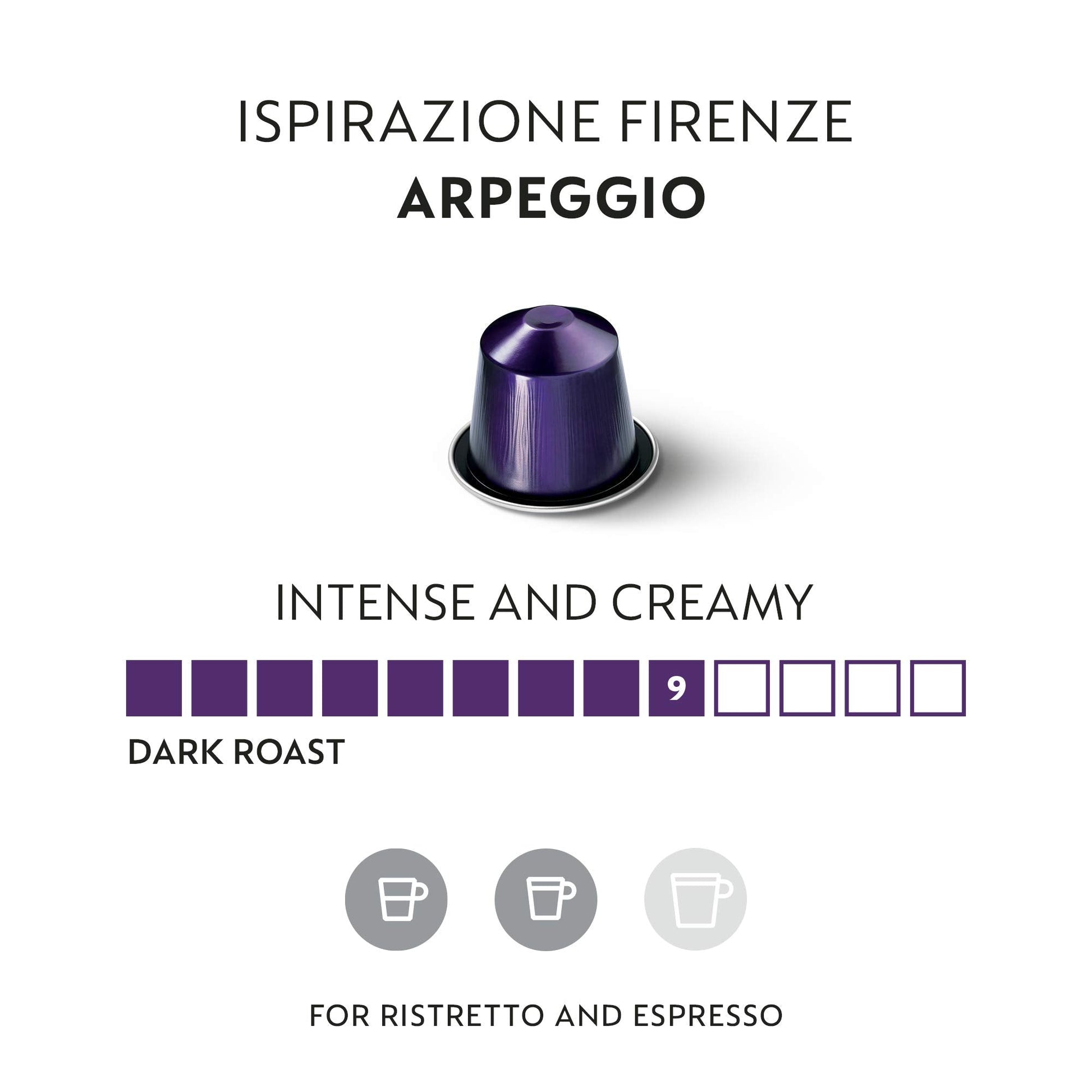 Nespresso Capsules OriginalLine, Arpeggio Intenso, Dark Roast Coffee, 50 Count Coffee Pods, Brews 1.35oz-UPStoxs