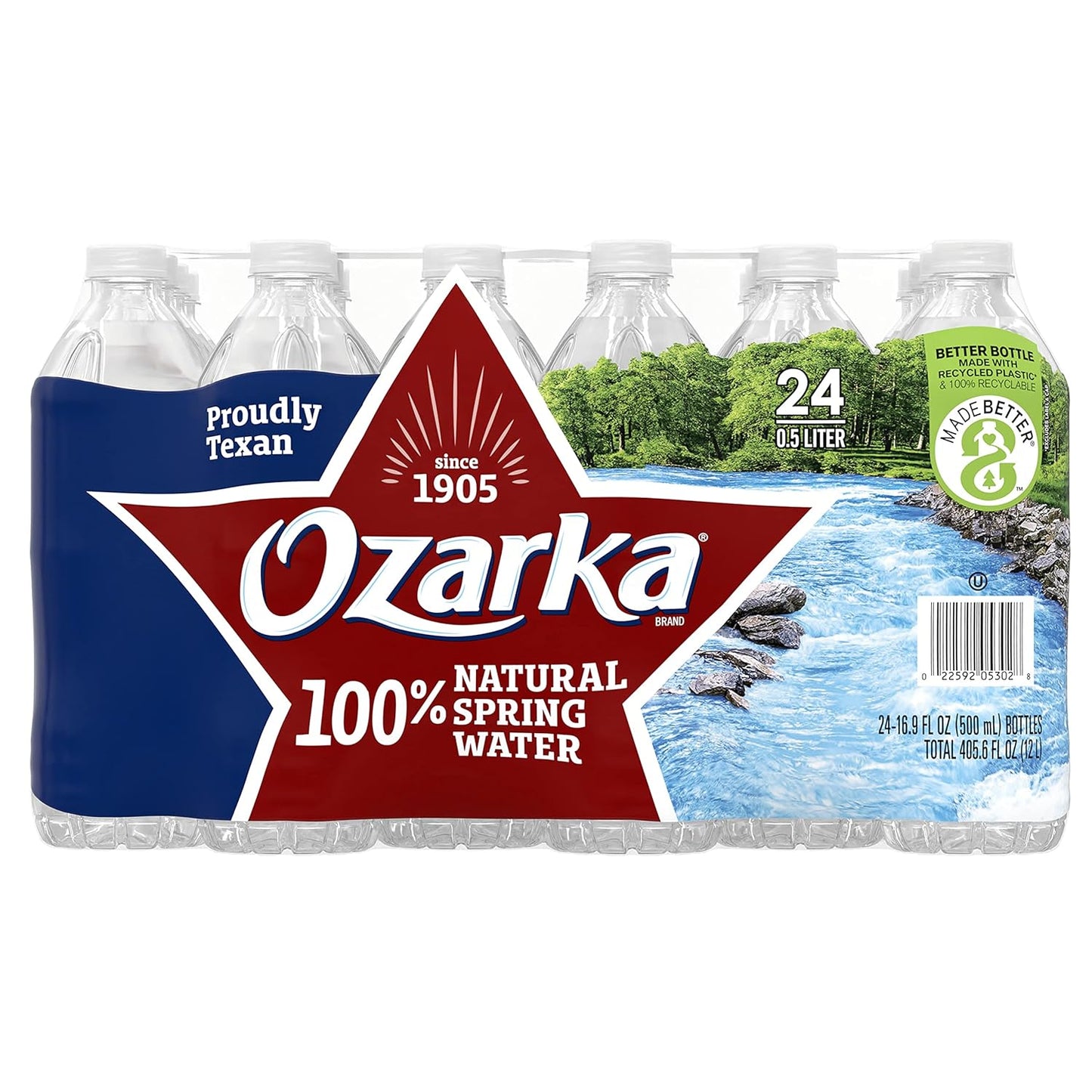 Ozarka 100% Natural Spring Water 16.9 fl. oz., 40 pk.-UPStoxs