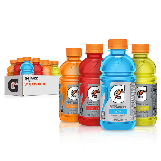 Gatorade Classic Thirst Quencher, Variety Pack, 12 Fl Oz (Pack of 24)-UPStoxs