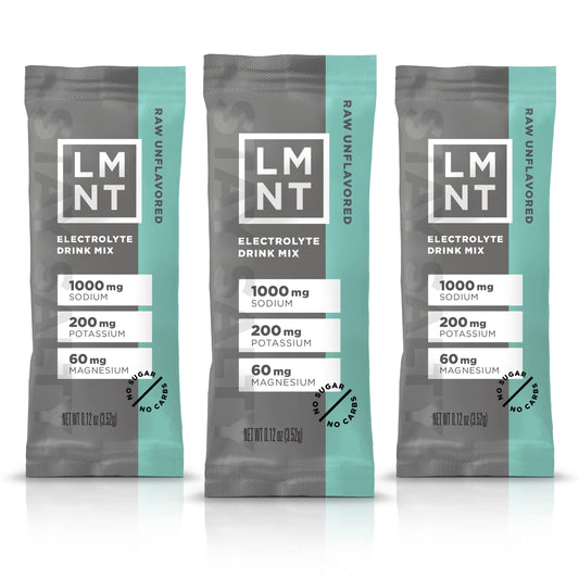 LMNT Zero Sugar Electrolytes - Raw Unflavored Salt | Drink Mix | 30 Count-UPStoxs