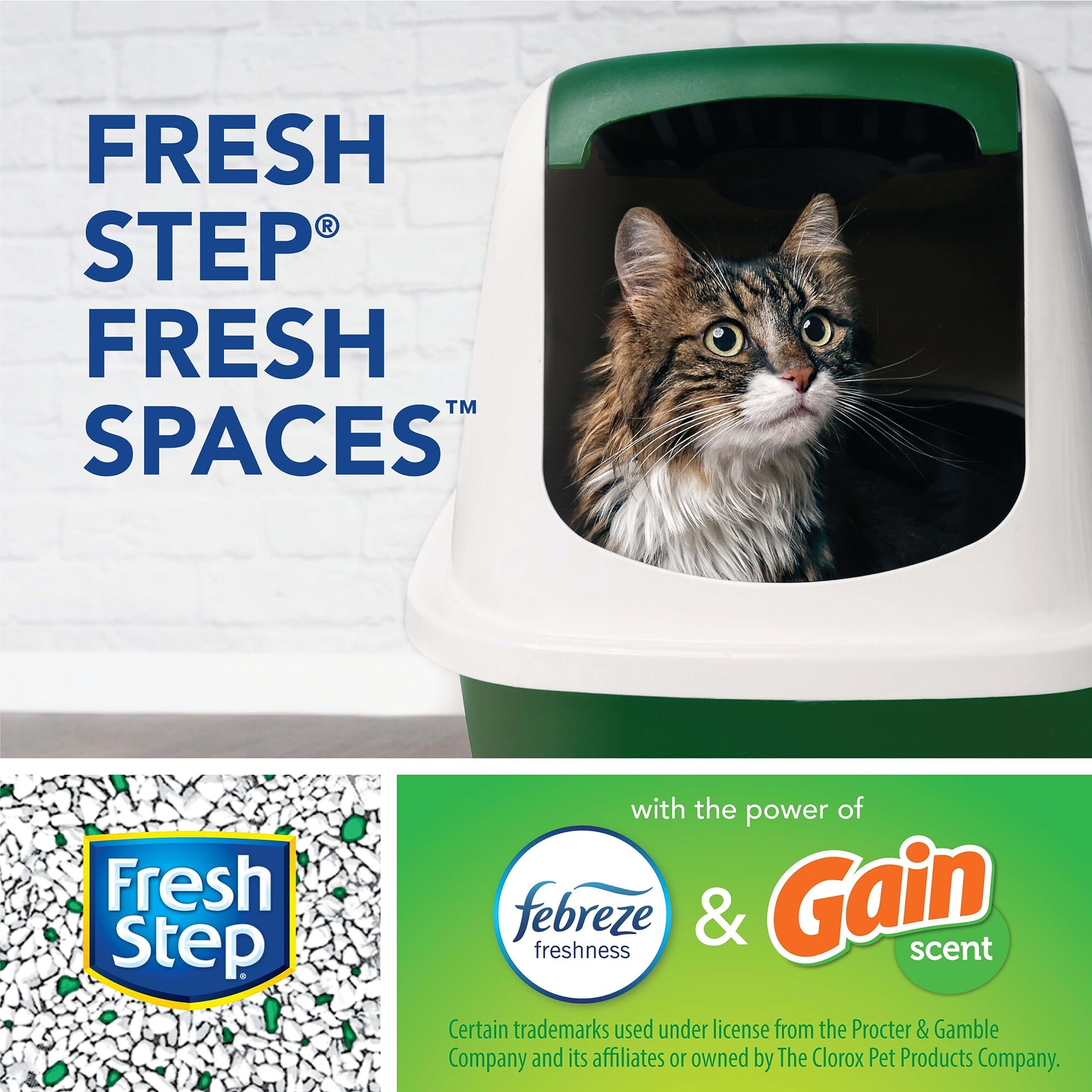 Fresh Step Clumping Cat Litter with Febreze Gain Scent, Activated Charcoal for Odor Control, 14 Pounds-UPStoxs