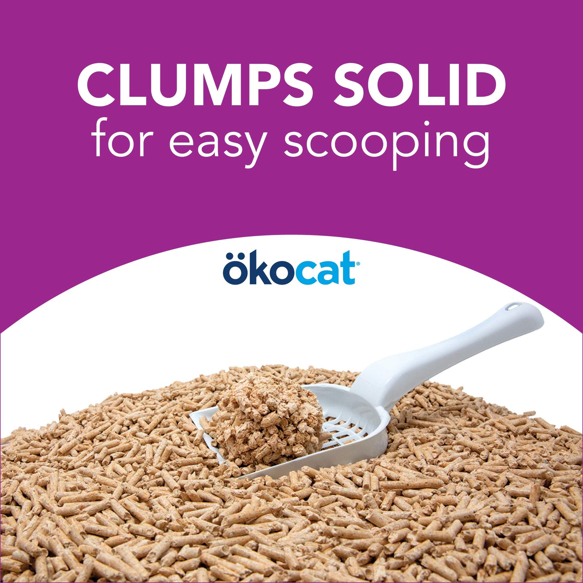 ökocat Less Mess Natural Wood Clumping Cat Litter Mini-Pellets, Great for Long-Hair Breeds, 18.6 lbs, Large-UPStoxs