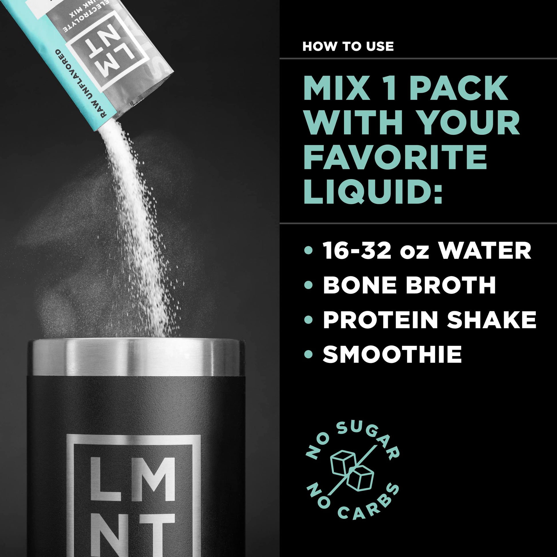 LMNT Zero Sugar Electrolytes - Raw Unflavored Salt | Drink Mix | 30 Count-UPStoxs