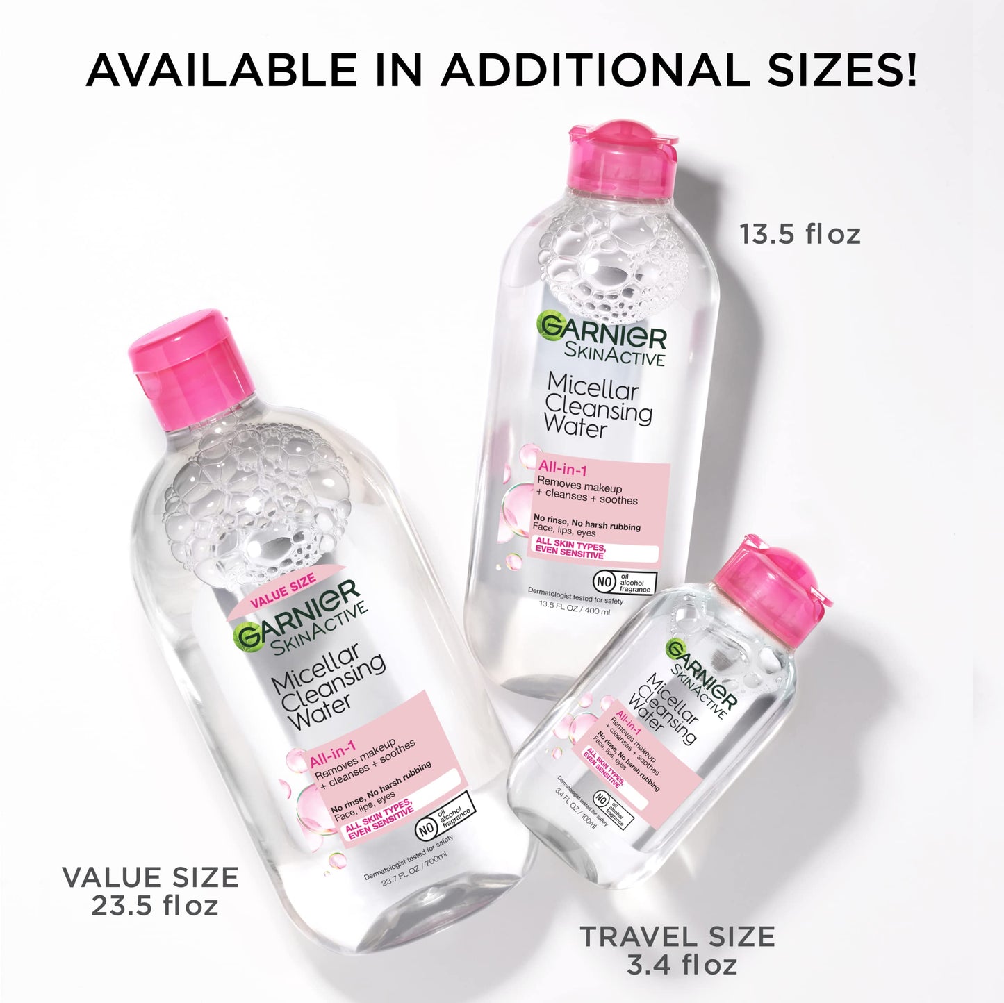 Garnier Micellar Water, Hydrating Facial Cleanser & Makeup Remover, Suitable for Sensitive Skin, Vegan, Cruelty Free, 13.5 Fl Oz (400mL), 1 Count-UPStoxs