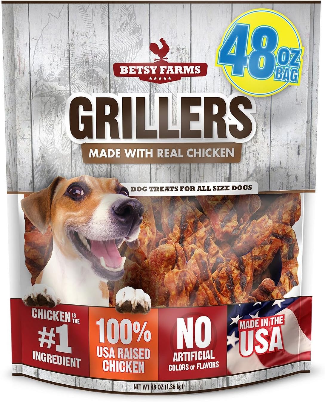 Betsy Farms Grillers Dog Treats , Chicken, 48 oz.