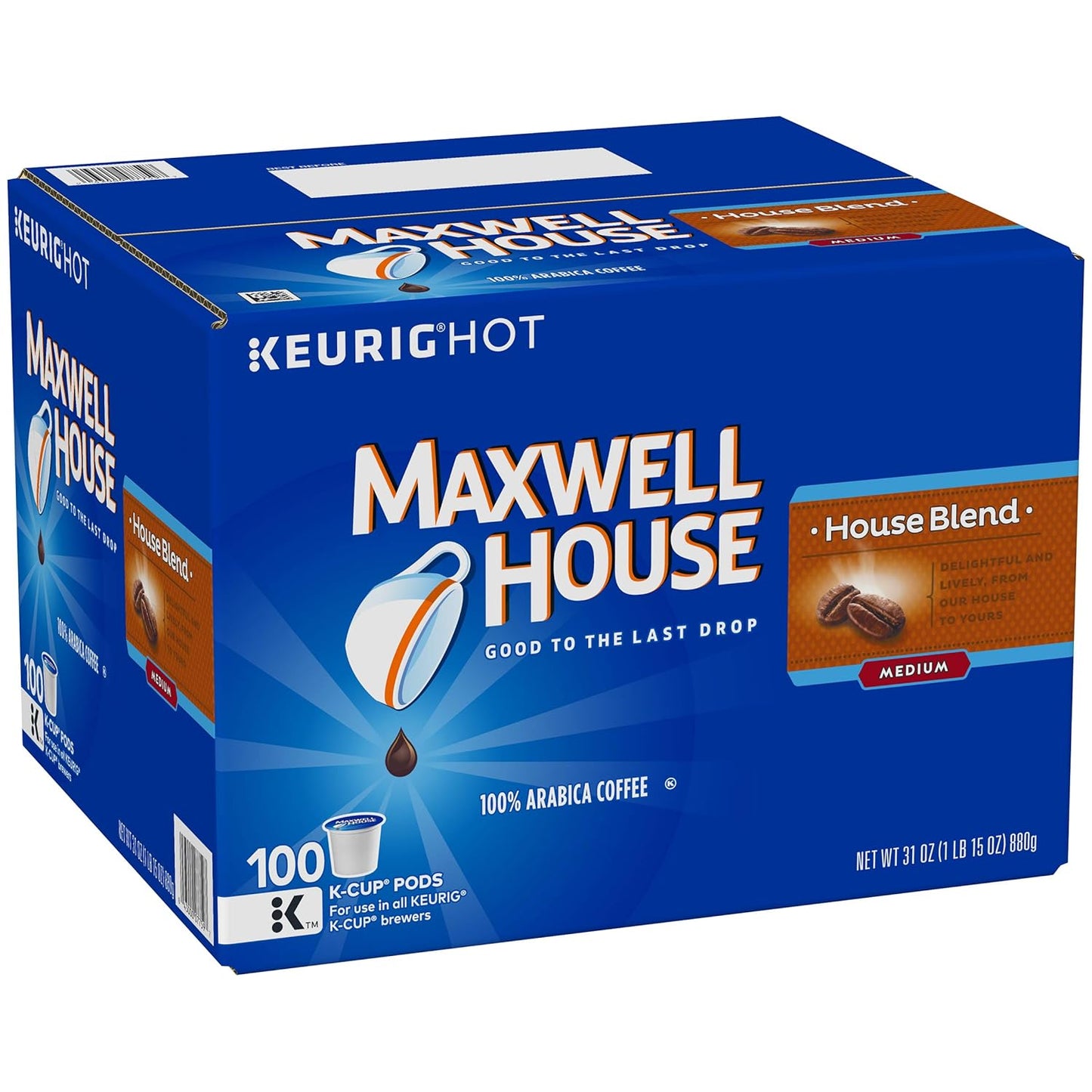 Maxwell House Medium Roast K-Cup Coffee Pods, House Blend, 100 ct.-UPStoxs