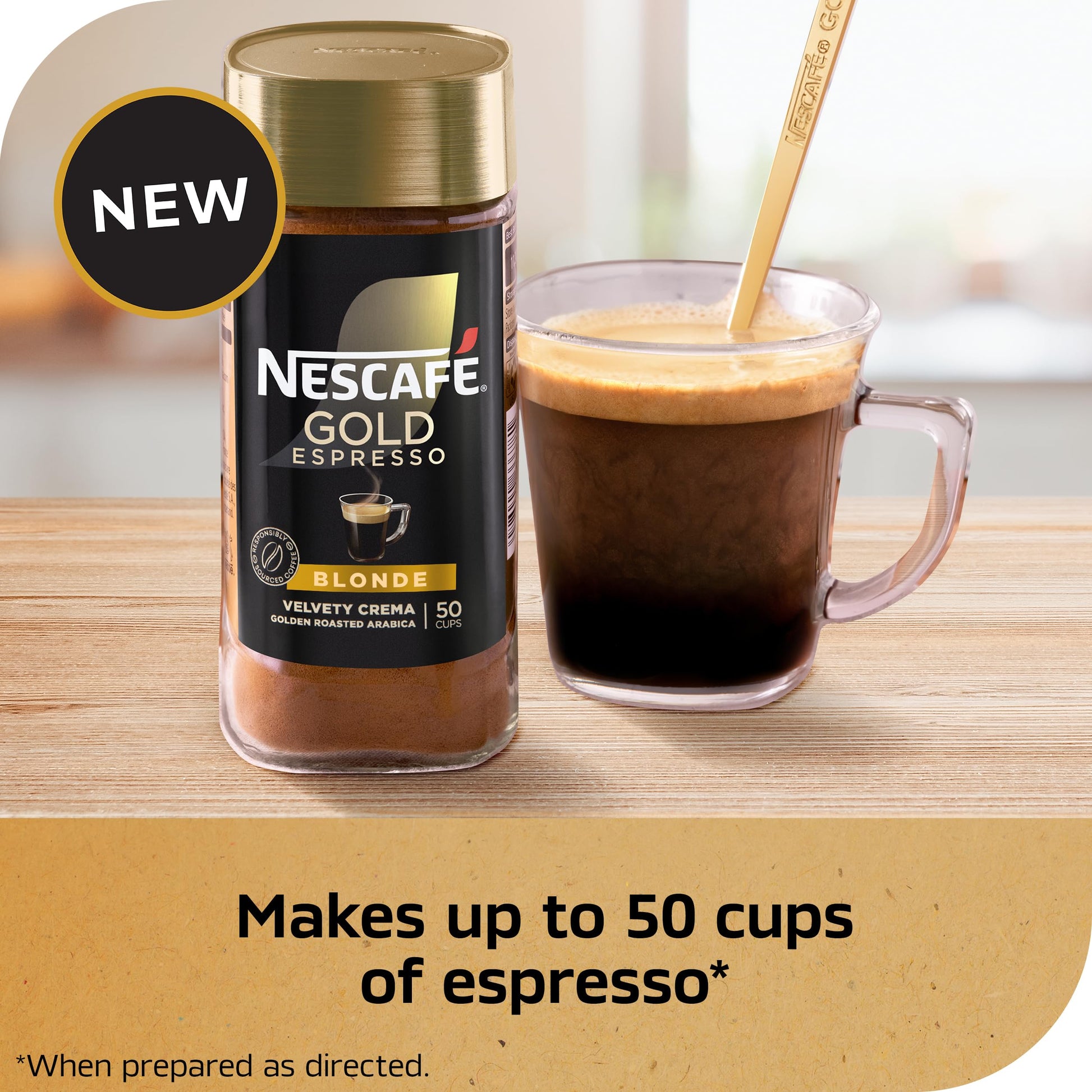 NESCAFÉ Gold Espresso Blonde, Instant Coffee, 3.5 oz-UPStoxs