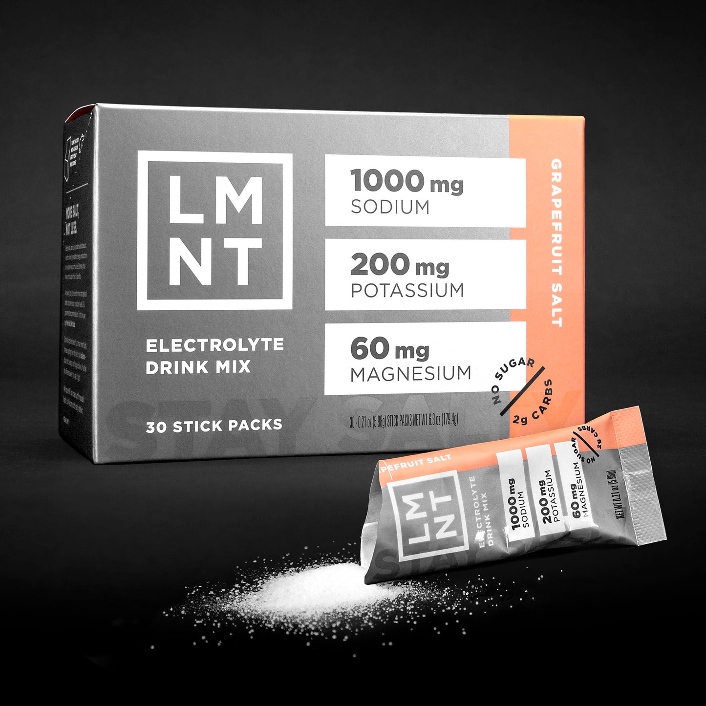 LMNT Zero Sugar Electrolytes - Grapefruit Salt | Drink Mix | 30 Count-UPStoxs