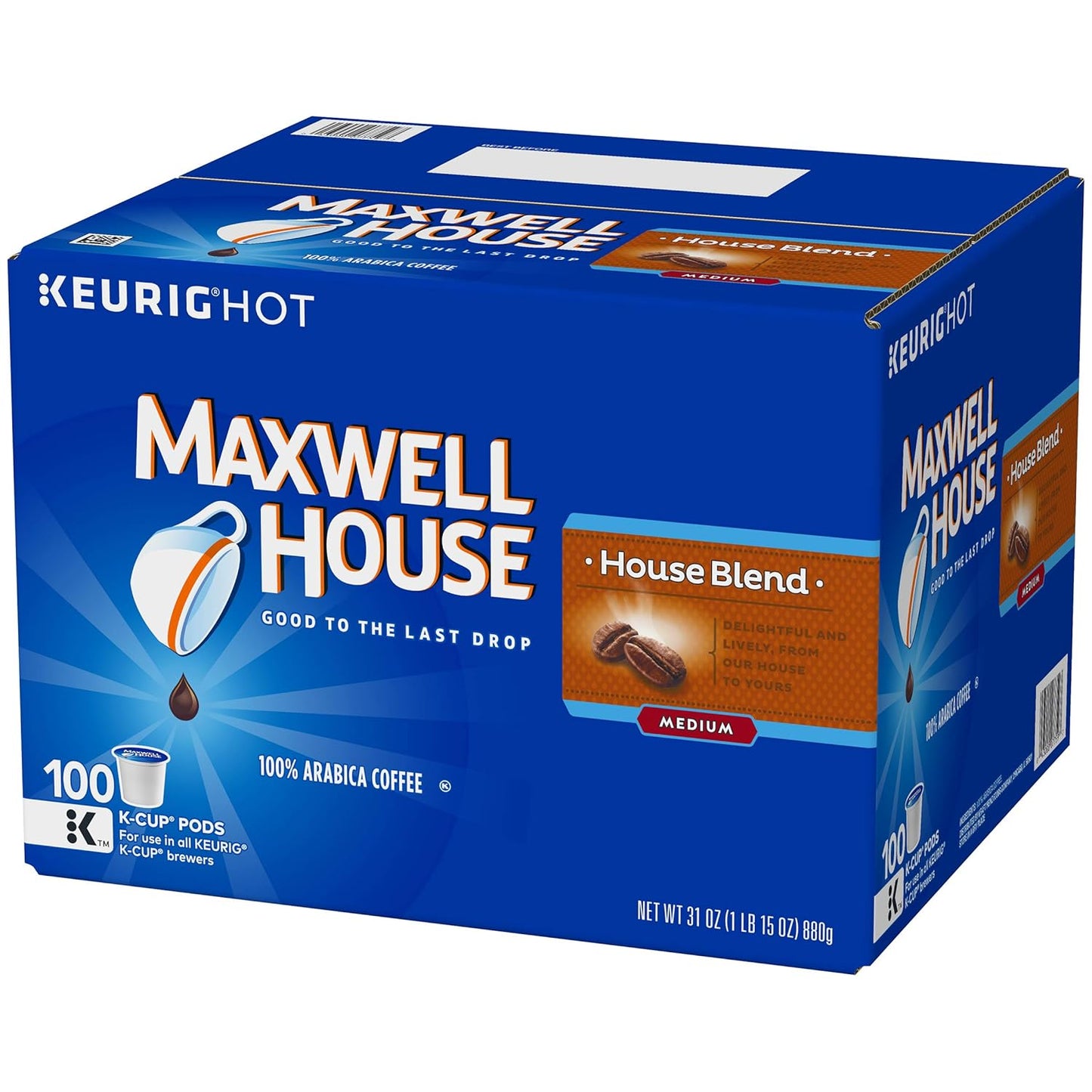 Maxwell House Medium Roast K-Cup Coffee Pods, House Blend, 100 ct.-UPStoxs