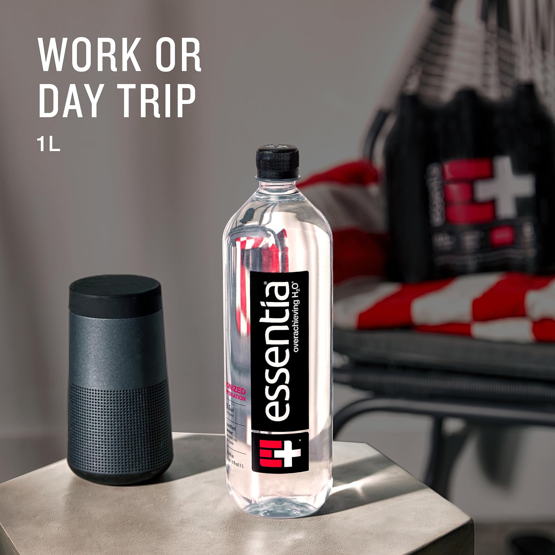 Essentia Water Bottled, Ionized Alkaline Water:99.9% Pure, Infused With Electrolytes, 9.5 pH Or Higher With A Clean, Smooth Taste, 1 Litre (Pack of 12)-UPStoxs