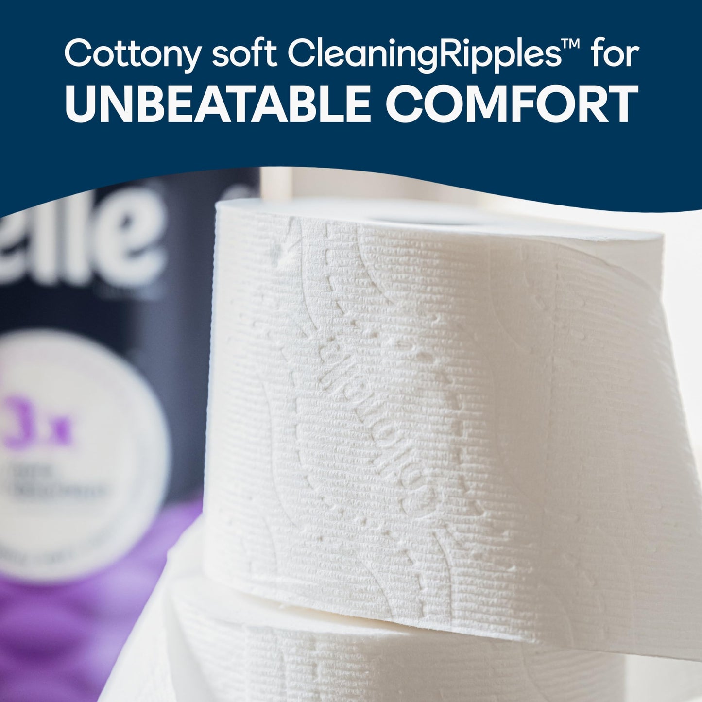 Cottonelle Ultra Comfort Toilet Paper with Cushiony CleaningRipples Texture, 32 Family Mega Rolls (32 Family Mega Rolls = 144 Regular Rolls) (8 Packs of 4), 296 Sheets per Roll, Packaging May Vary-UPStoxs