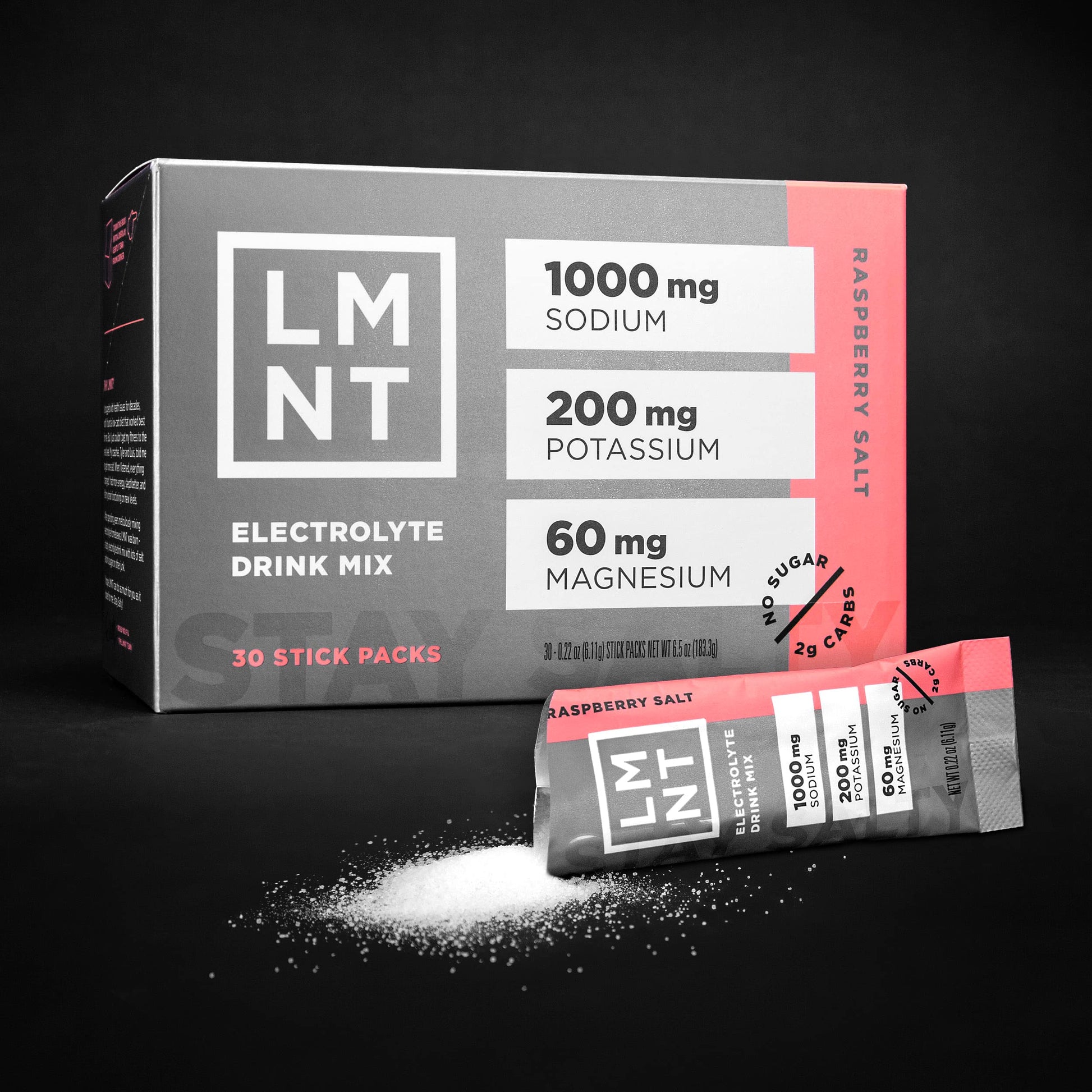 LMNT Zero Sugar Electrolytes - Raspberry Salt | Drink Mix | 30 Count-UPStoxs