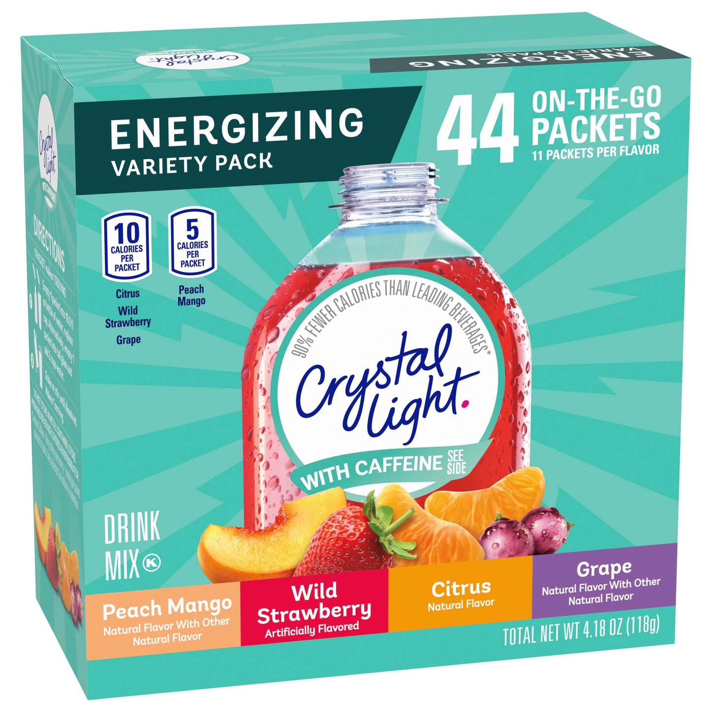 Crystal Light Energizing Variety Pack, 44 ct On-the-Go Packets-UPStoxs