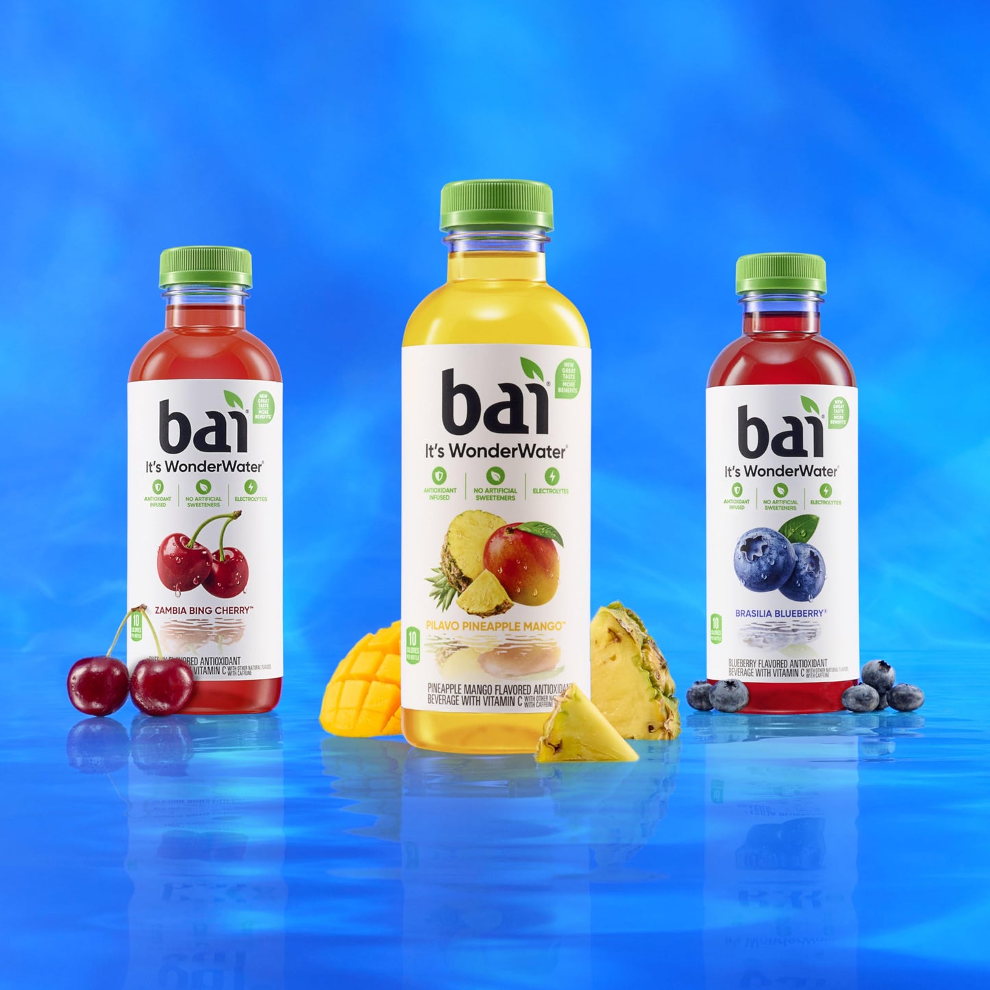 Bai Antioxidant Infused Water Beverage, Zambia Bing Cherry, with Vitamin C and No Artificial Sweeteners, 18 Fluid Ounce Bottle, 12 Pack-UPStoxs