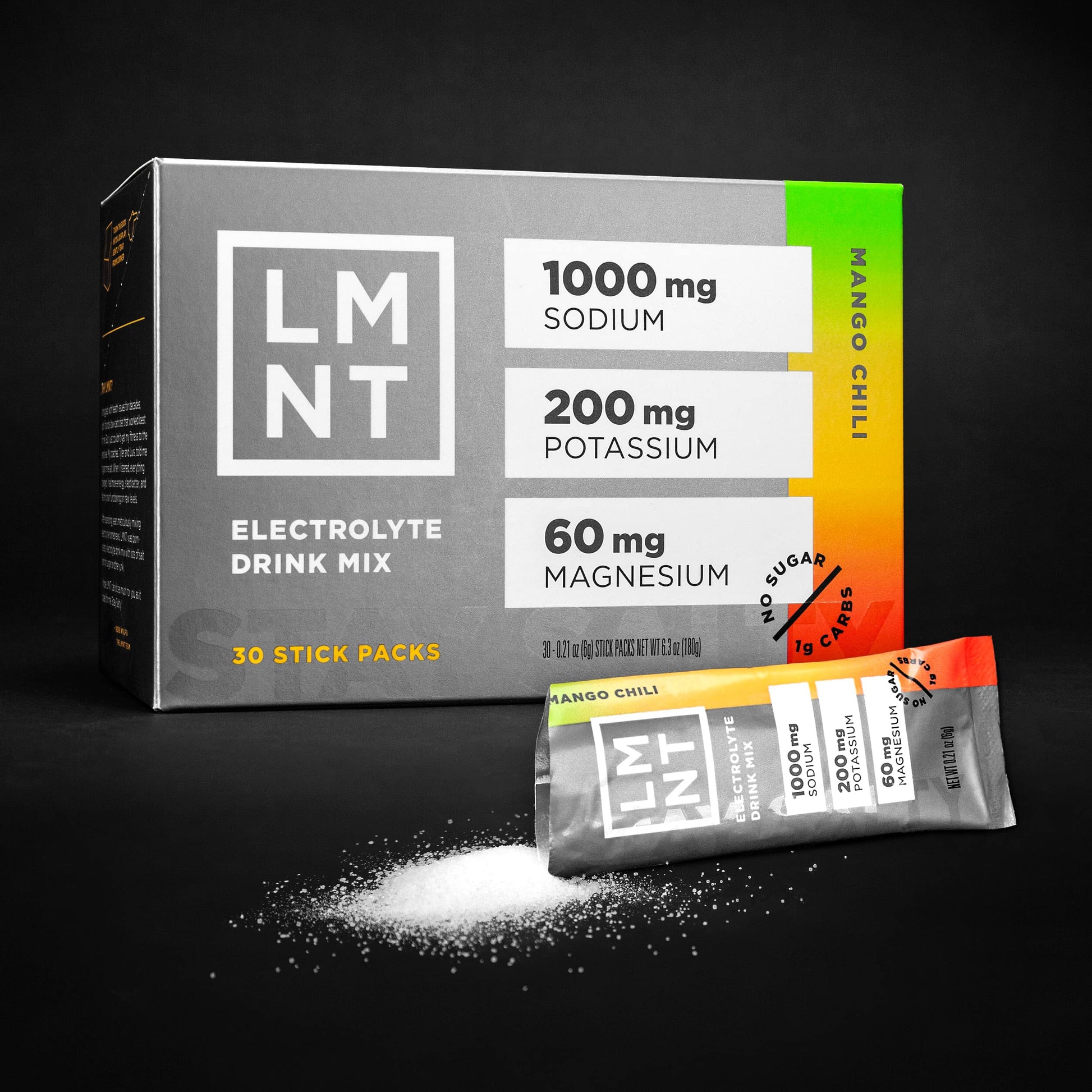 LMNT Zero Sugar Electrolytes - Mango Chili Salt | Drink Mix | 30 Count-UPStoxs