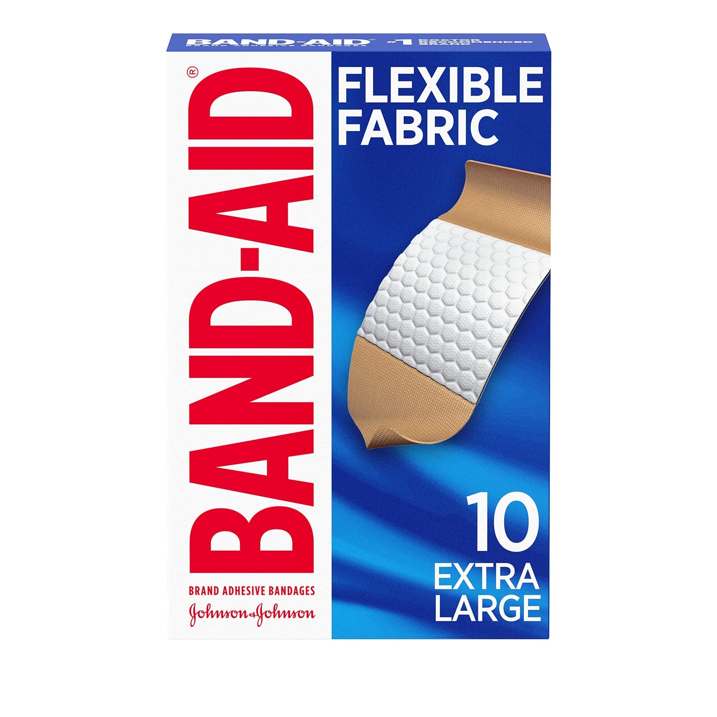 Band-Aid Brand Adhesive Bandages Flexible Fabric, Extra Large, 10 Count (Pack of 2)-UPStoxs