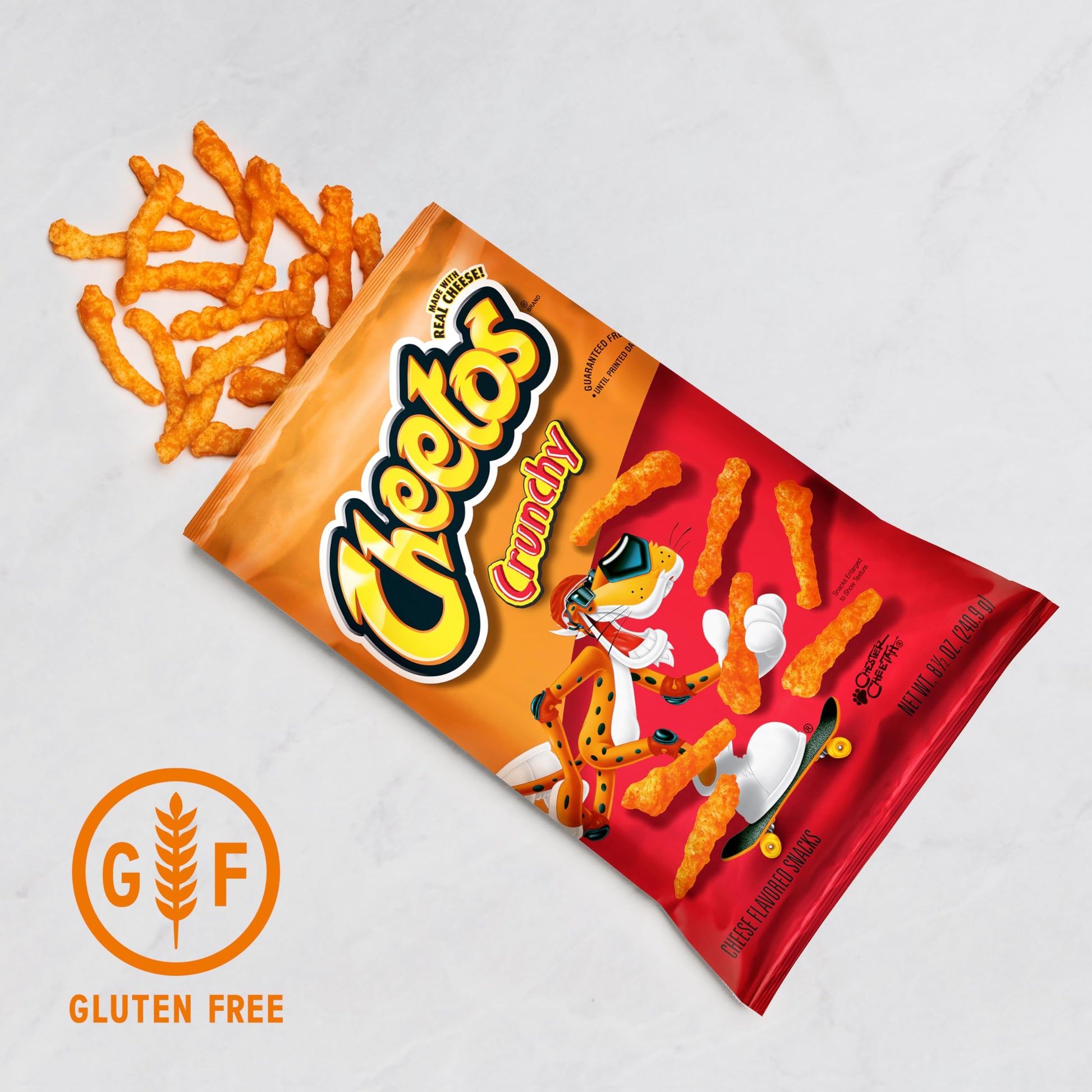 Cheetos Crunchy Cheese Flavored Snacks, Gluten Free, 1 Ounce Single Serve Bags (Pack of 40)-UPStoxs