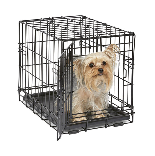 MidWest Homes for Pets Newly Enhanced Single Door iCrate Dog Crate, Includes Leak-Proof Pan, Floor Protecting Feet , Divider Panel & New Patented Features-UPStoxs