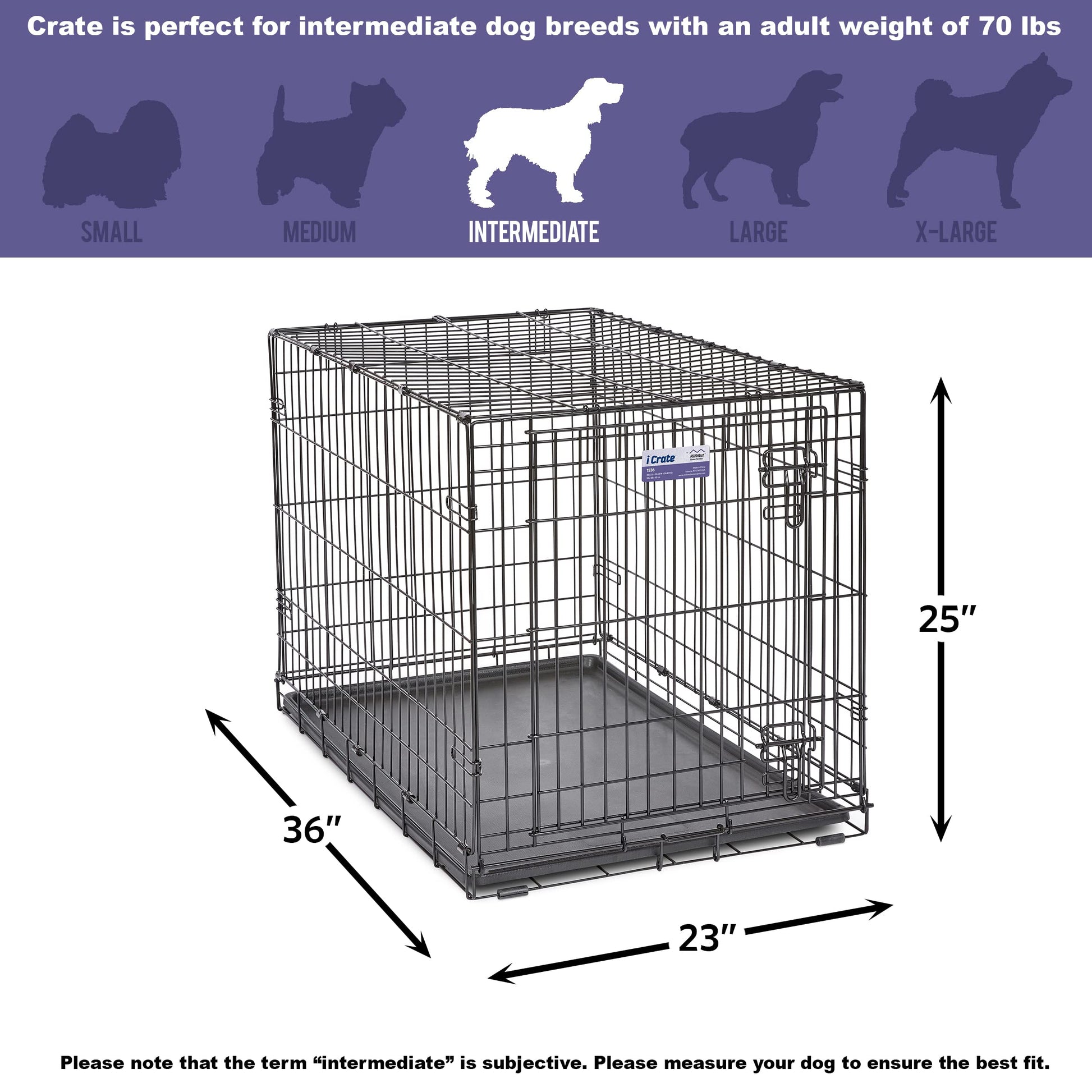 MidWest Homes for Pets Newly Enhanced Single Door iCrate Dog Crate, Includes Leak-Proof Pan, Floor Protecting Feet , Divider Panel & New Patented Features, Black-UPStoxs