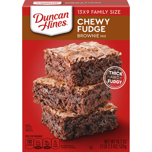 Duncan Hines Brownie Mix, Fudge, 18.3 oz-UPStoxs