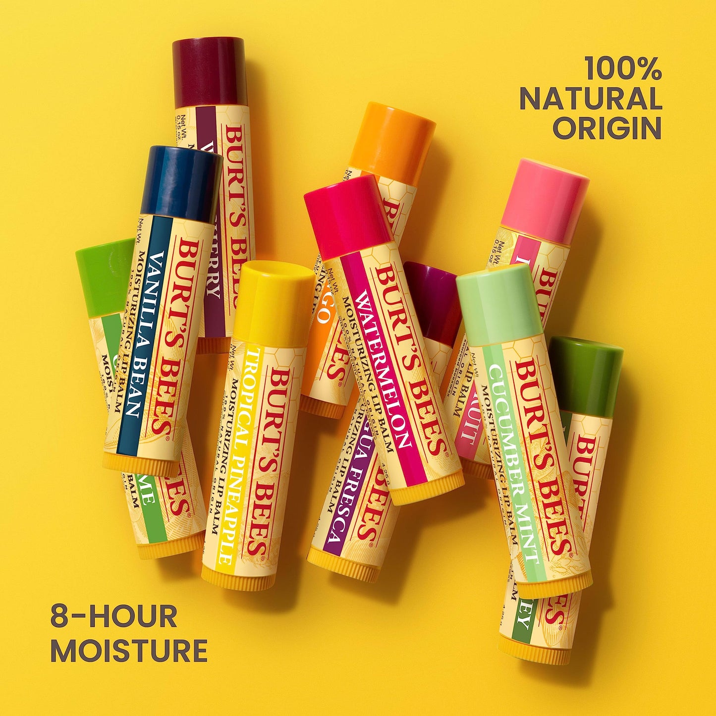 Burt's Bees Lip Balm - Original Beeswax, Lip Moisturizer With Responsibly Sourced Beeswax, Tint-Free, Natural Origin Conditioning Lip Treatment, 4 Tubes, 0.15 oz.-UPStoxs