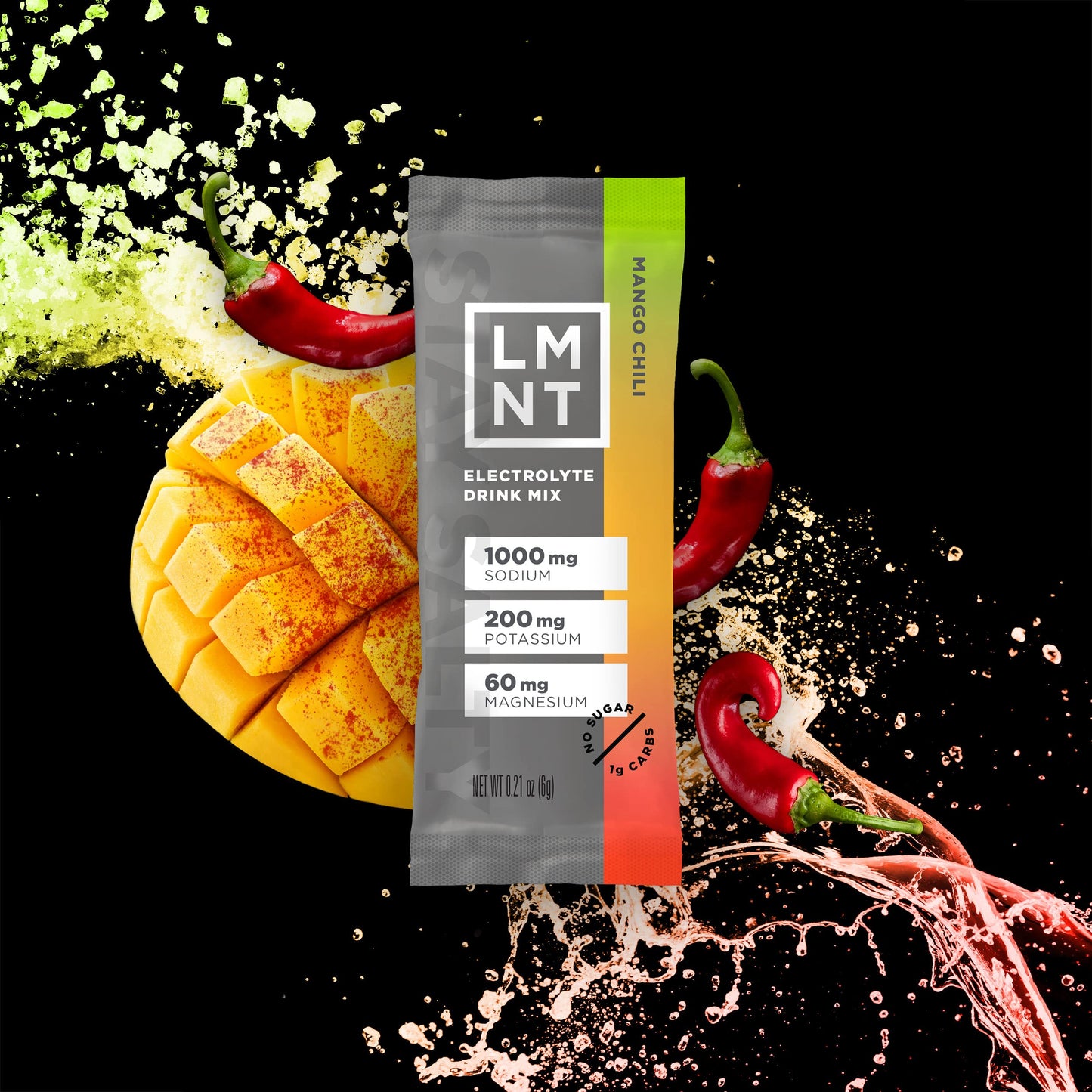 LMNT Zero Sugar Electrolytes - Mango Chili Salt | Drink Mix | 30 Count-UPStoxs