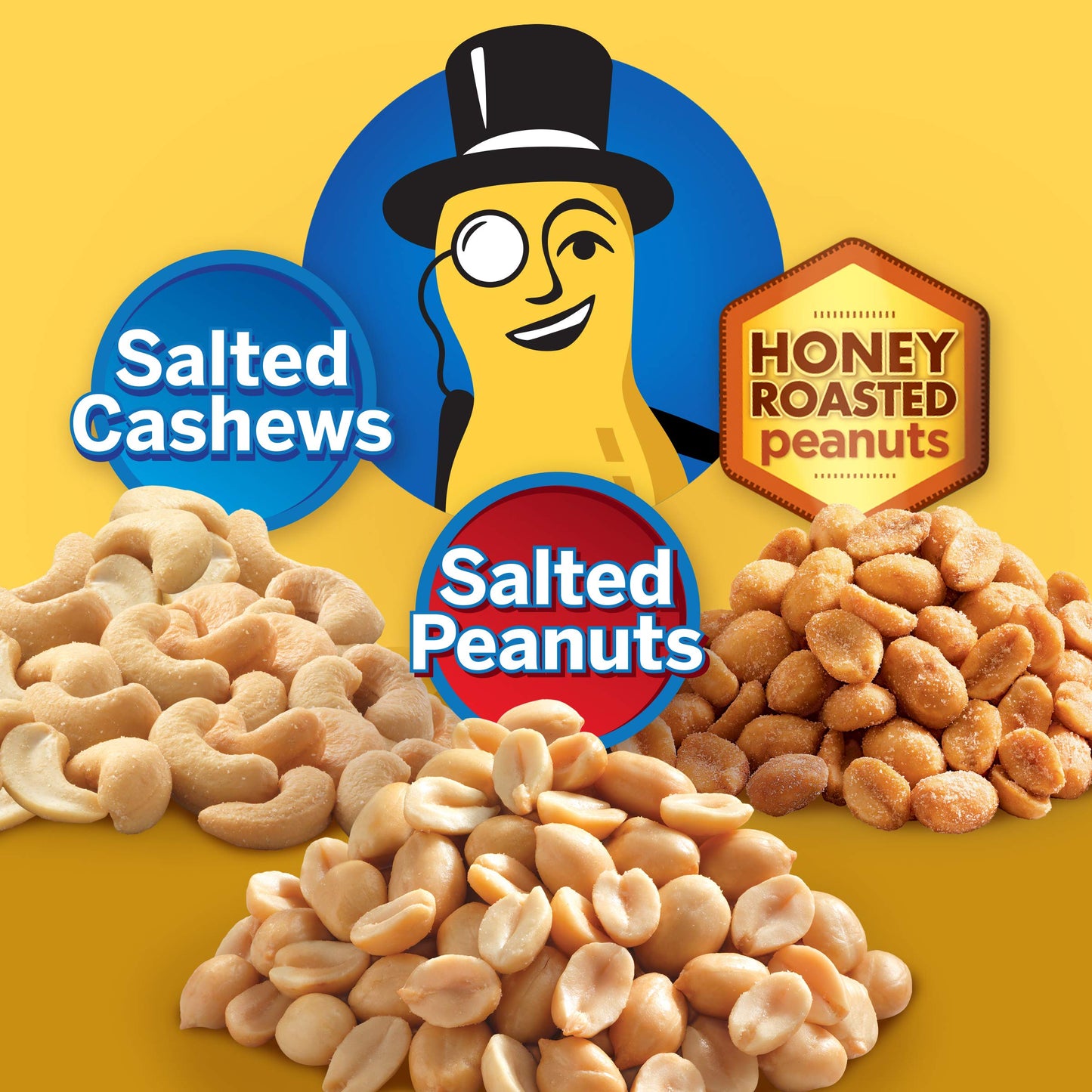 PLANTERS Variety Pack, Salted Cashews, Salted Peanuts & Honey Roasted Peanuts, On-the-Go Nut Snacks, Individually Packed Snacks, Quick Snack for Adults, After School Snack, Kosher, (36 Pack)-UPStoxs