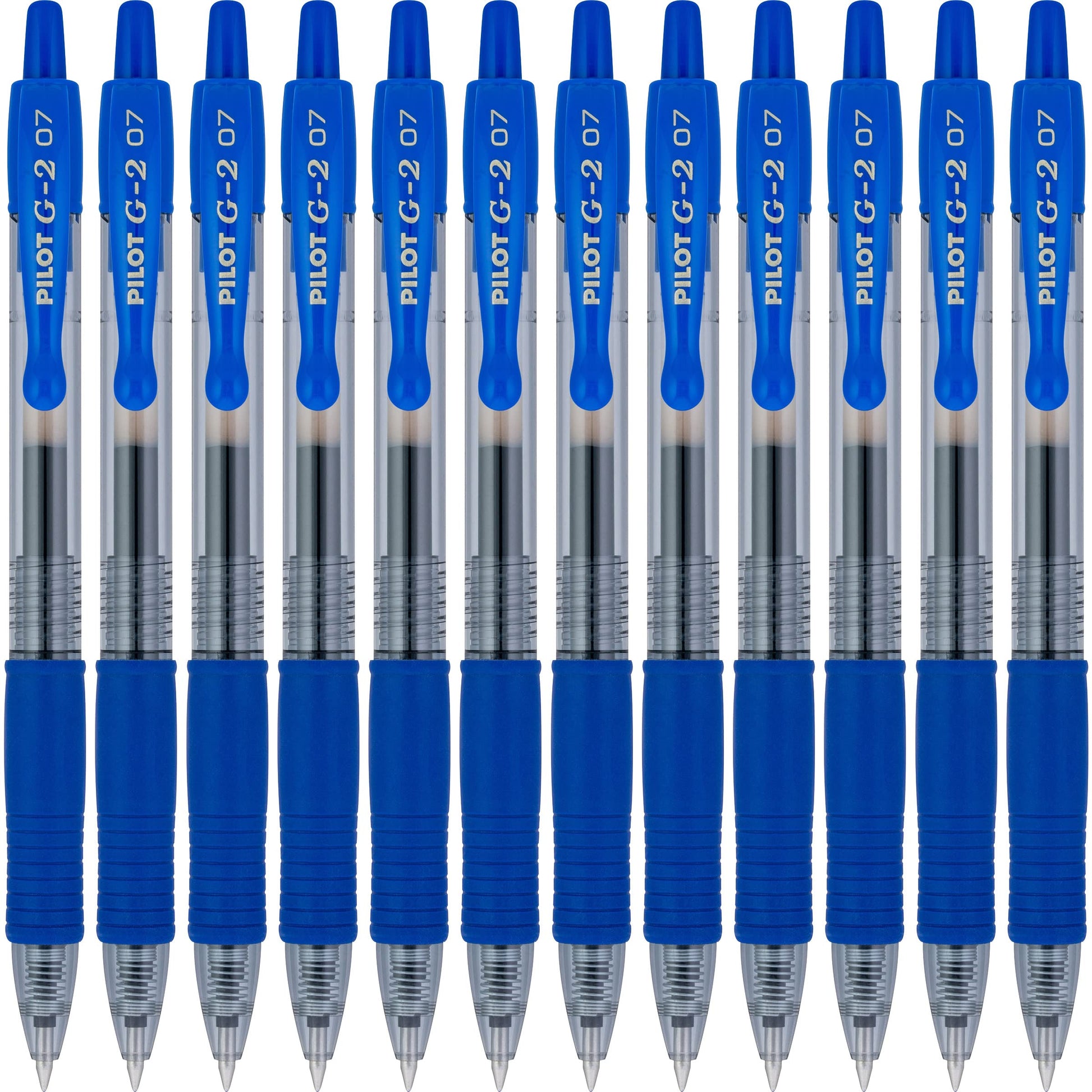 PILOT G2 Premium Refillable & Retractable Rolling Ball Gel Pens, Fine Point, Blue Ink, 12 Count (31021)-UPStoxs