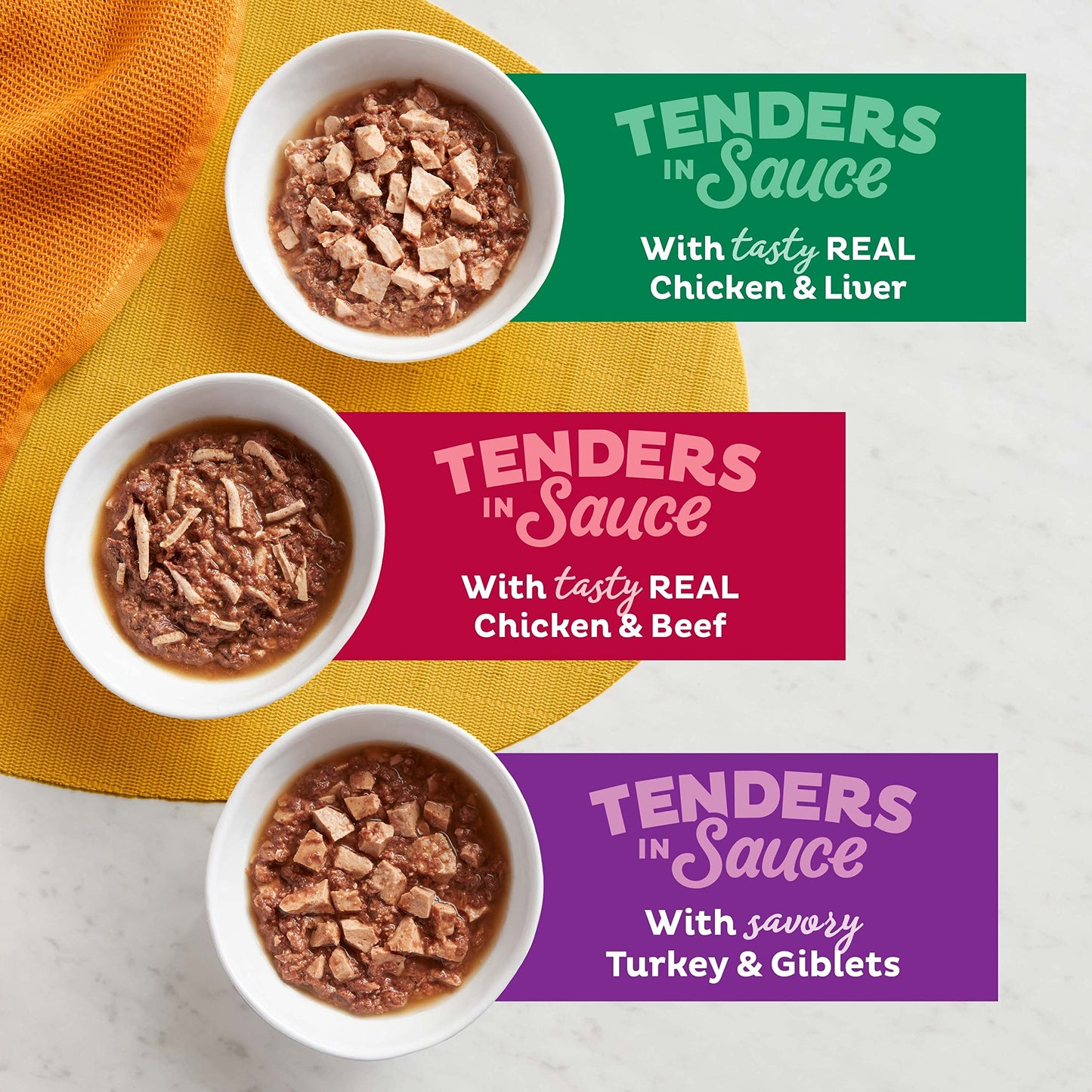 Meow Mix Tenders in Sauce Wet Cat Food, Poultry & Beef Variety Pack, 2.75 Ounce Cup (Pack of 24)-UPStoxs