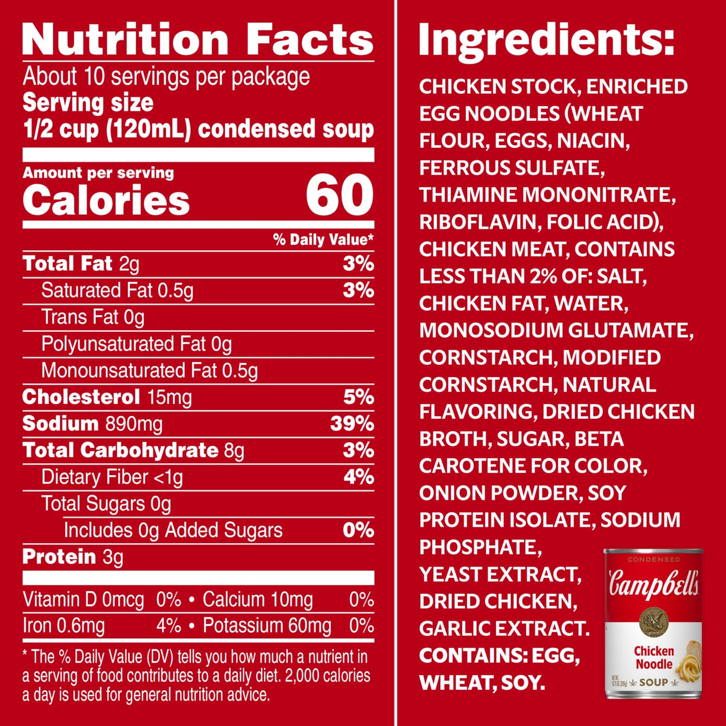 Campbell's Condensed Chicken Noodle Soup, 10.75 Ounce Can (Pack of 4)-UPStoxs