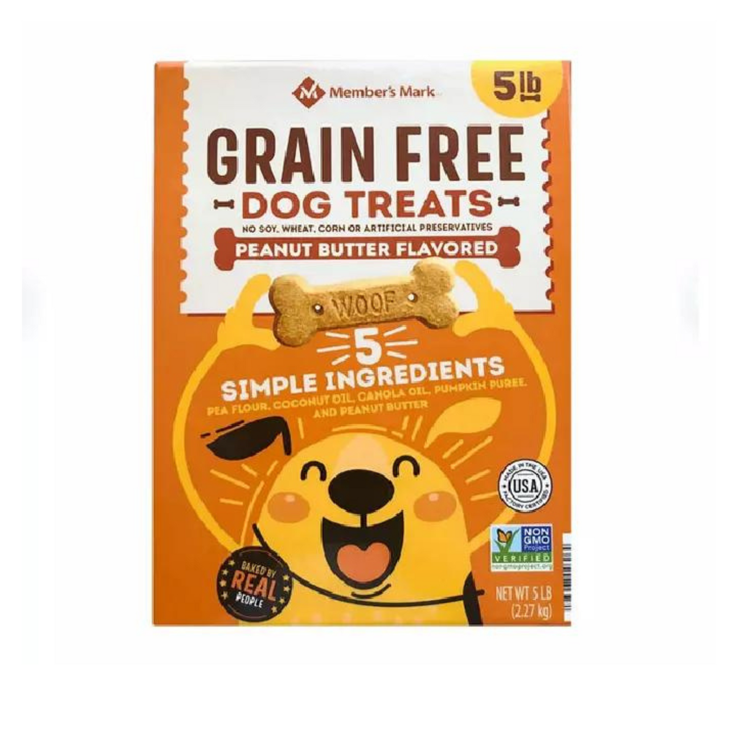 Member's Mark Grain-Free Dog Treat Biscuits, Peanut Butter Flavored, 80 oz.