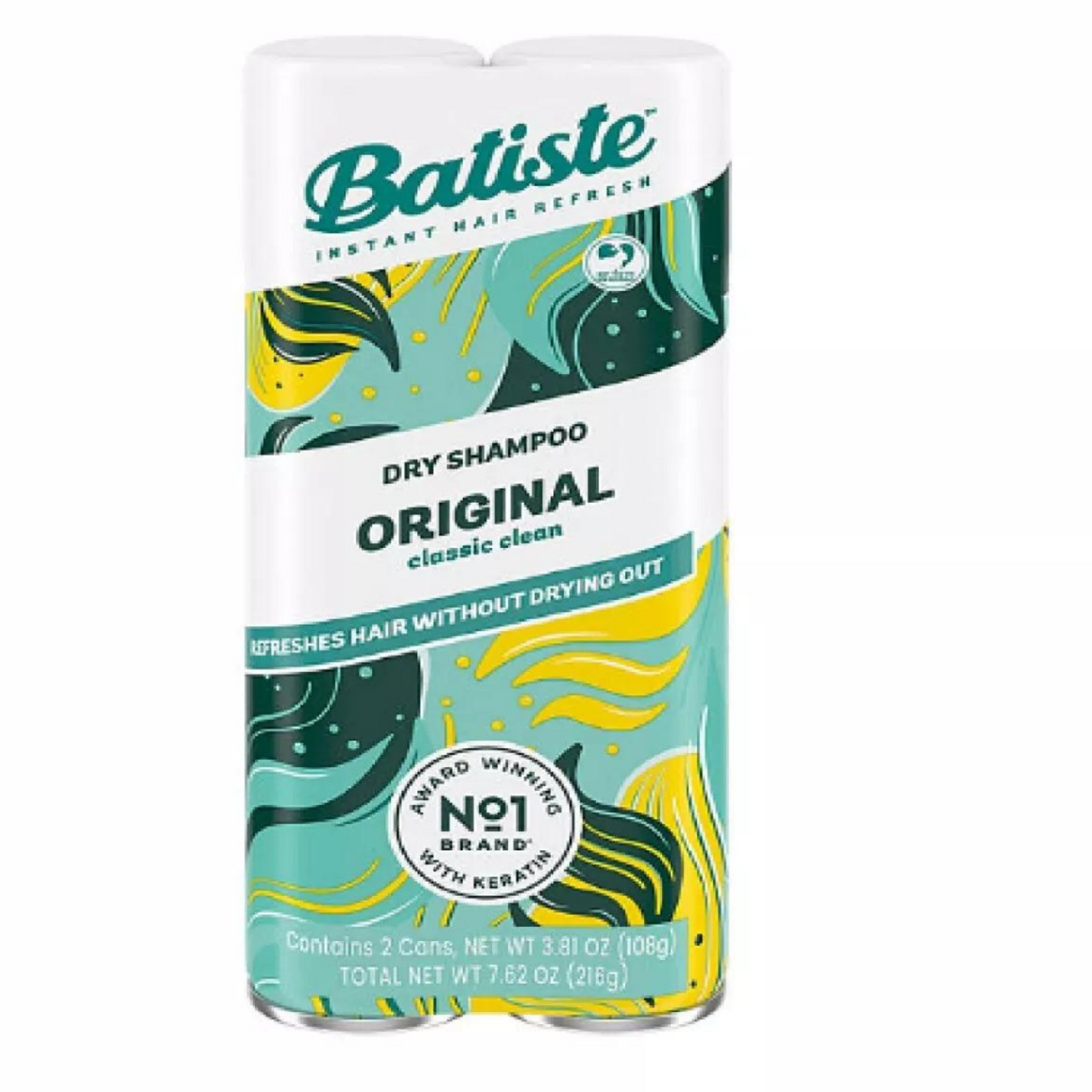 Batiste Instant Hair Refresh Classic Clean Dry Shampoo, 3.81 oz., 2 pk.