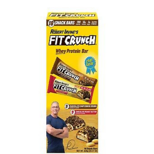 Chef Robert Irvine's FITCRUNCH High Protein Baked Bars, Variety Pack 18 ct.