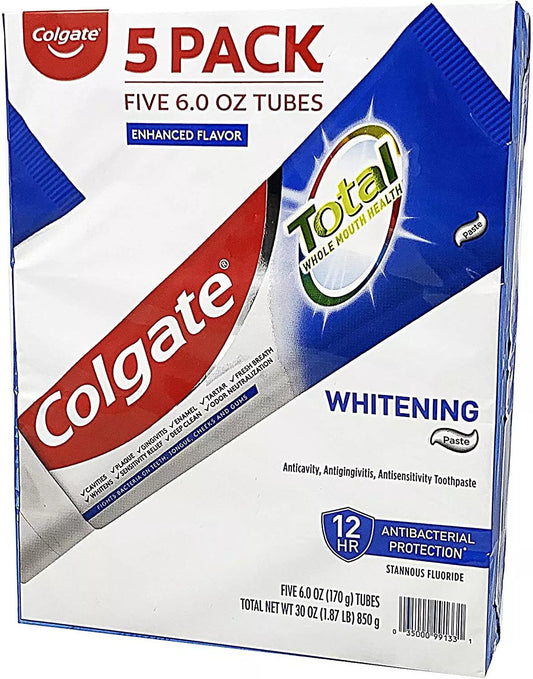 Colgate Total Whitening Toothpaste, 6 oz., 5 pk.