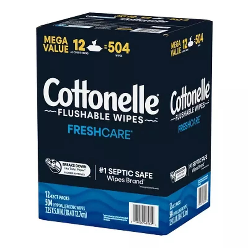 Cottonelle Freshcare Flushable Wipes 12 ct., 504 wipes