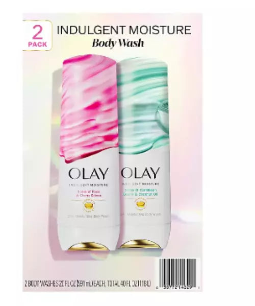 Olay Indulgent Moisture Body Wash with Vitamin B3, 20 fl. oz., 2 pk.