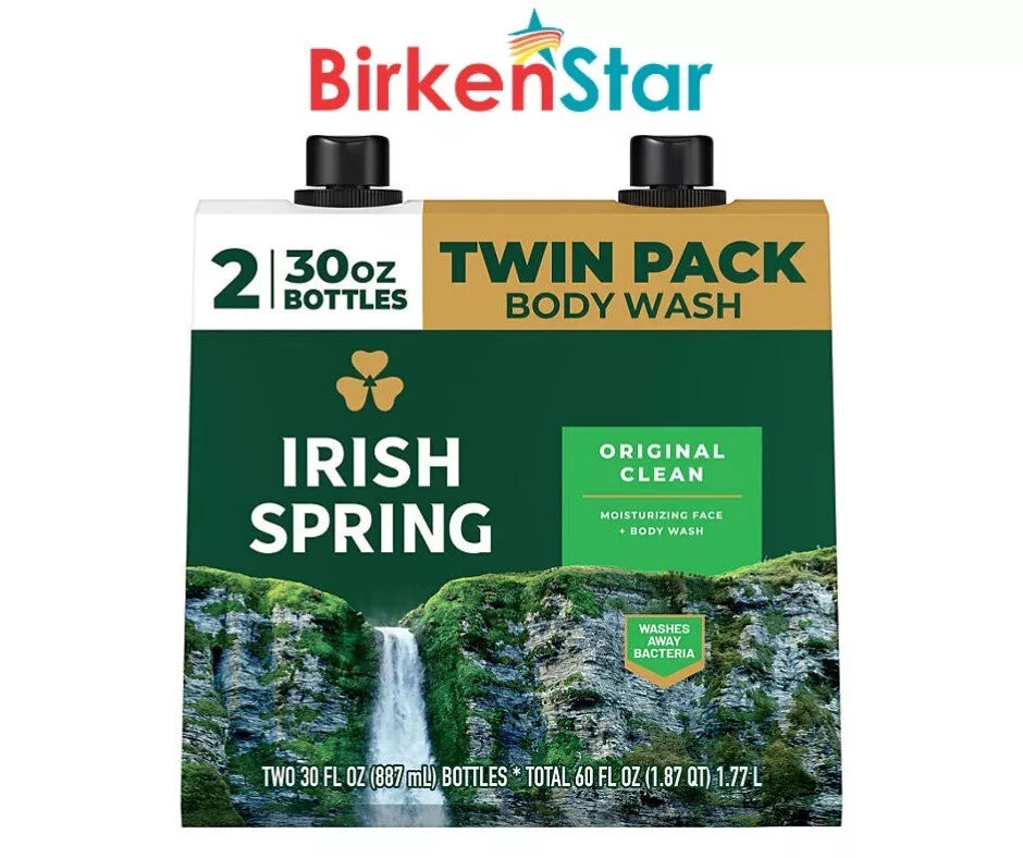 Irish Spring Body Wash for Men, Original Clean, 30 fl. oz., 2 pk.