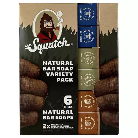 Dr. Squatch Natural Bar Soap, Variety Pack, 5 oz., 6 pk.