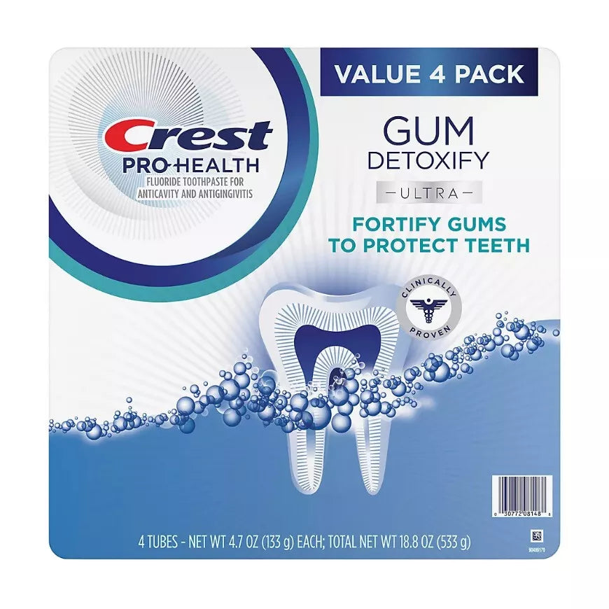 Crest Gum Detoxify Ultra Toothpaste, 4.7 oz., 4 pk.