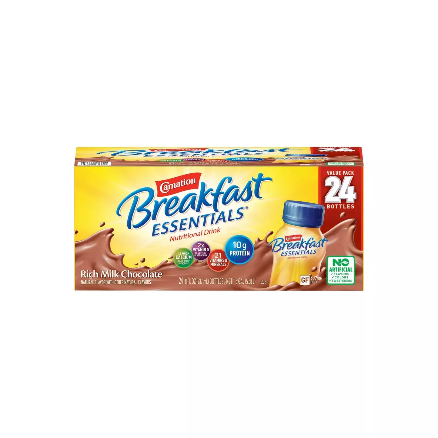 Carnation Breakfast Essentials Ready To Drink, Rich Milk Chocolate 8 oz., 24 pk.