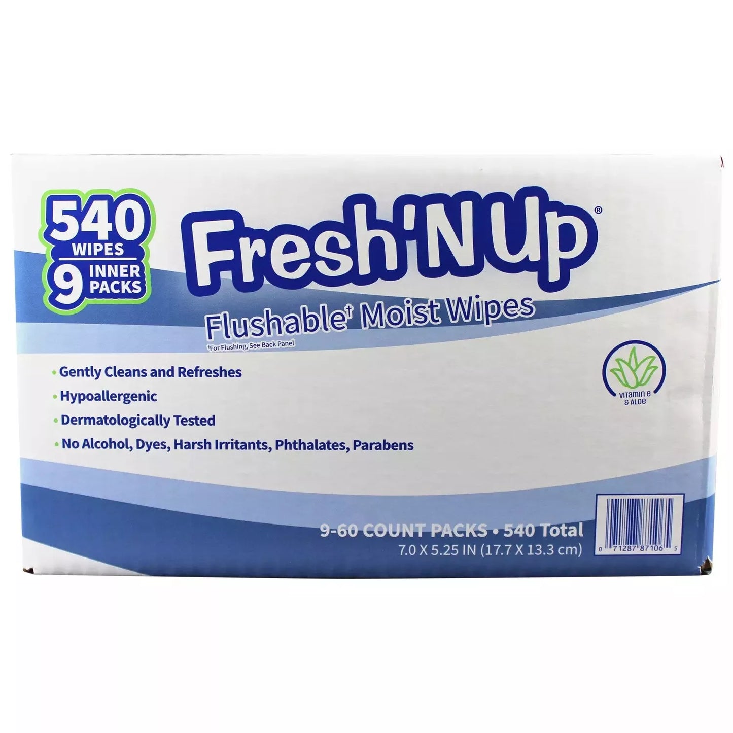 Fresh'N Up Flushable Wipes, Fresh Scent, 9 ct., 540 wipes