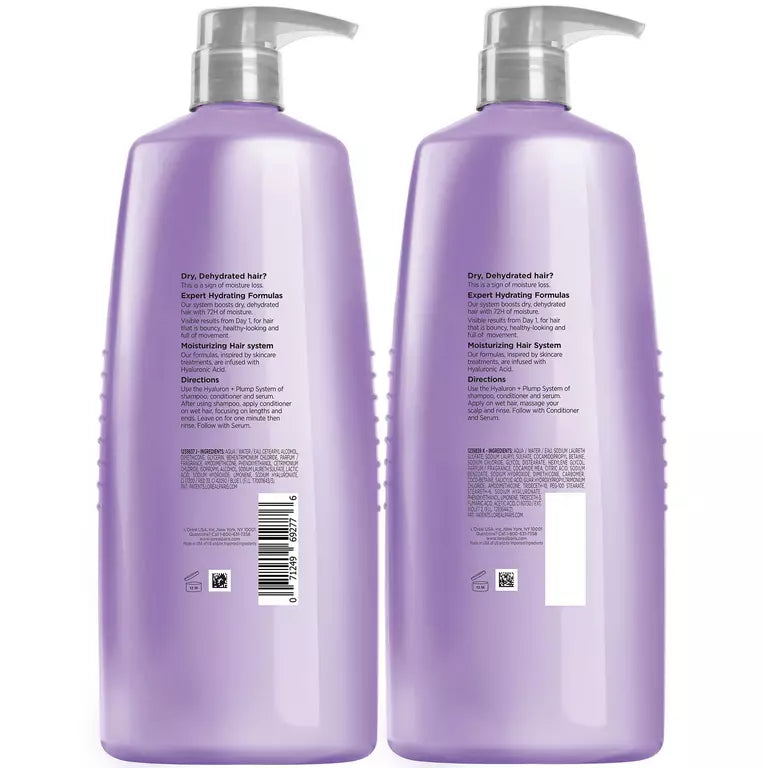 L'Oreal Hyaluron Shampoo & Conditioner, 40 oz., 2 pk.