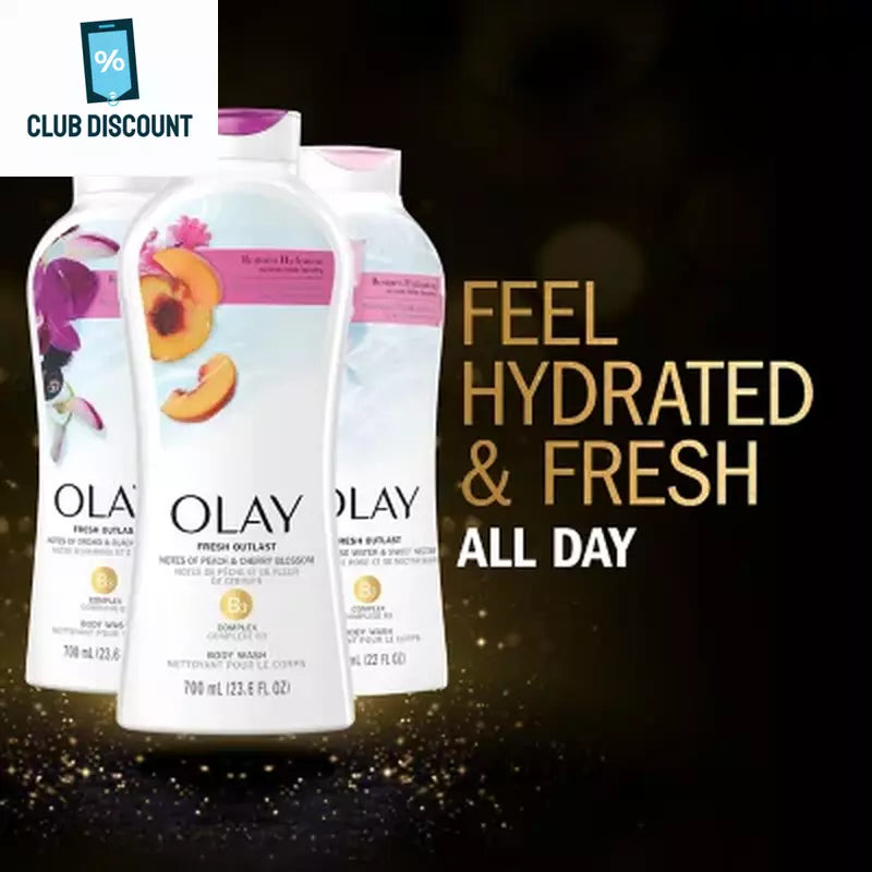 Olay Fresh Outlast Body Wash with Vitamin B3 Complex, 23.6 fl. oz., 3 pk.