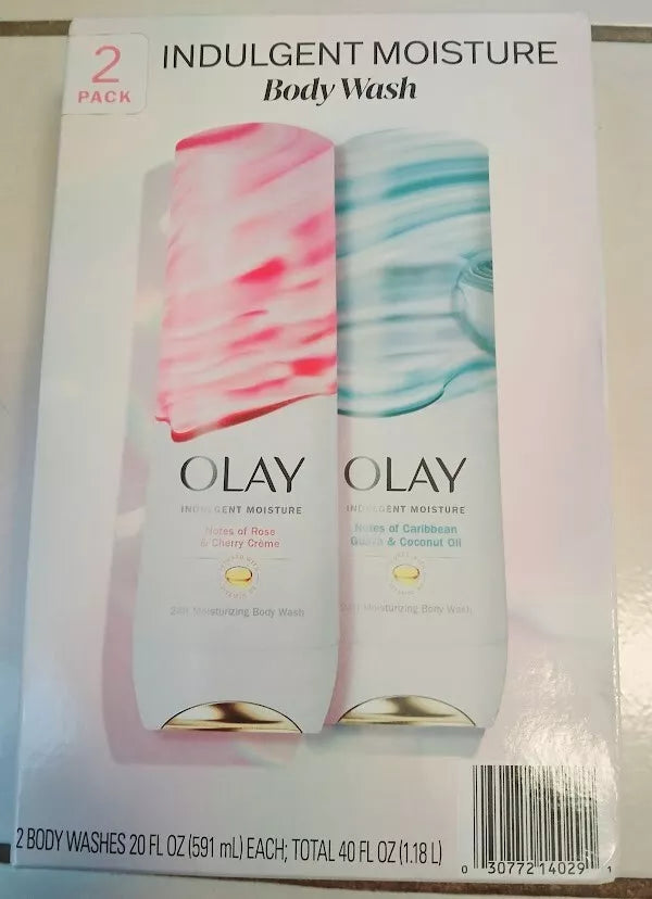 Olay Indulgent Moisture Body Wash with Vitamin B3, 20 fl. oz., 2 pk.