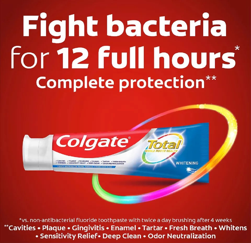 Colgate Total Whitening Gel Toothpaste, 6 oz., 5 pk.