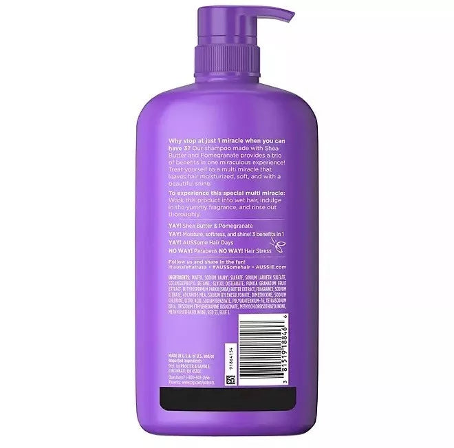 Aussie Multi Miracle 3-in-1 Shampoo, 33.8 fl. oz.