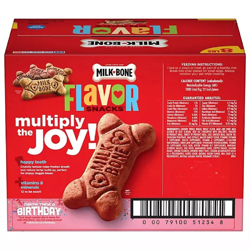 Milk-Bone Flavor Snacks Small Crunchy Dog Biscuits, 128 oz.