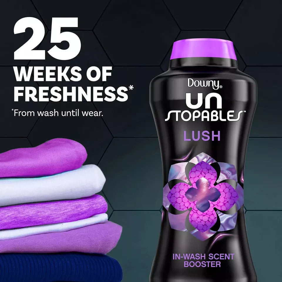 Downy Unstopables In-Wash Scent Booster Beads, Lush 34 oz.