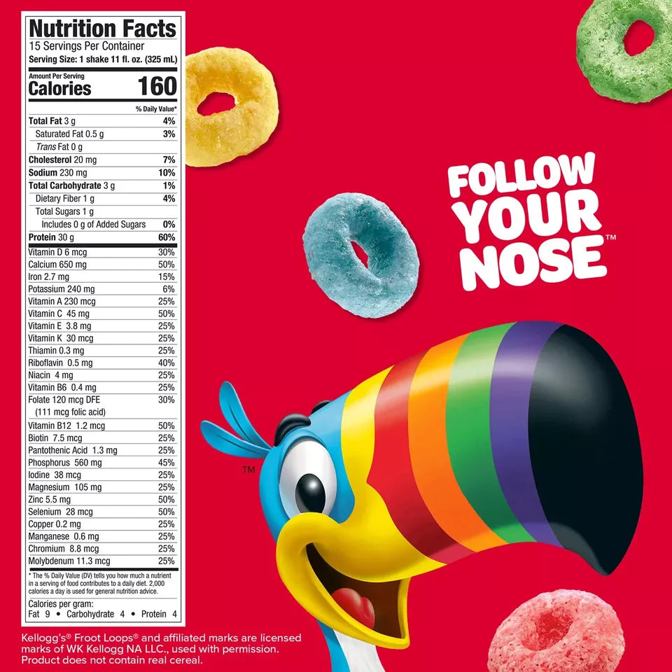 Six Star Kellogg's 30g Froot Loops Protein Shake, 11 fl. oz., 15 pk.